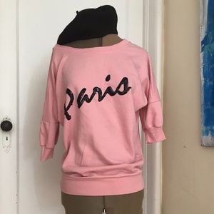 Wet Seal Pink Paris Sweatshirt!!